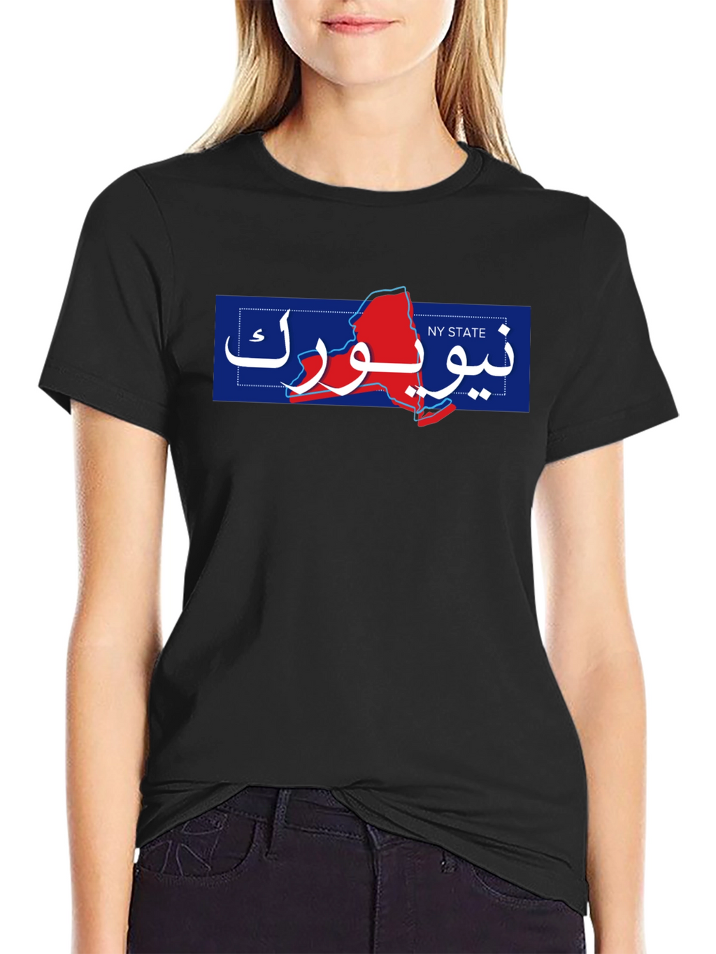 New York State Arabic Text T-Shirt