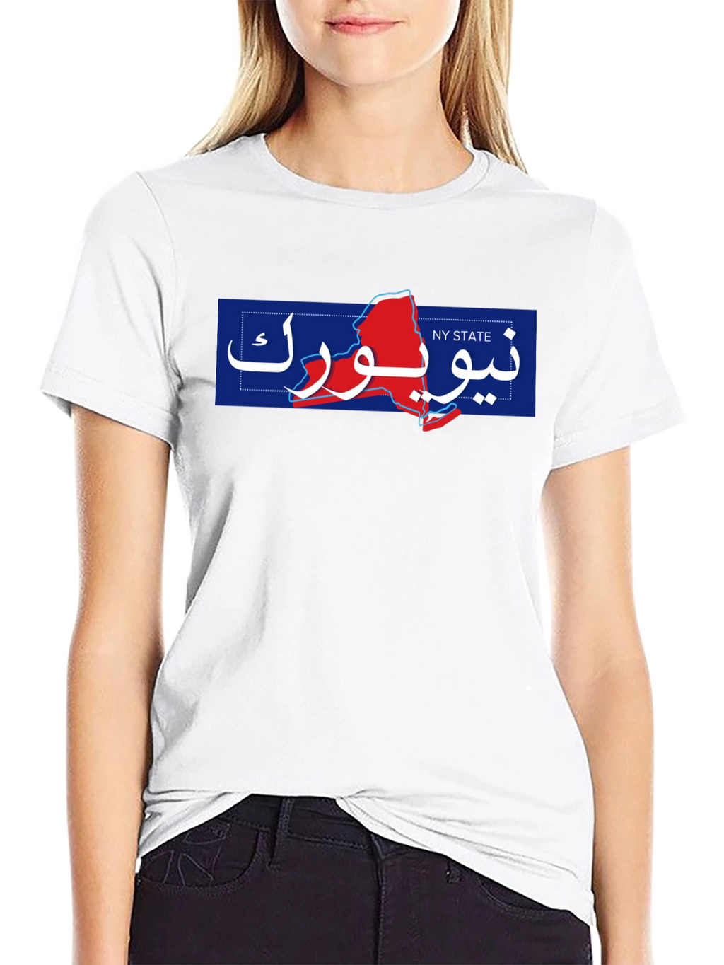 New York State Arabic Text T-Shirt