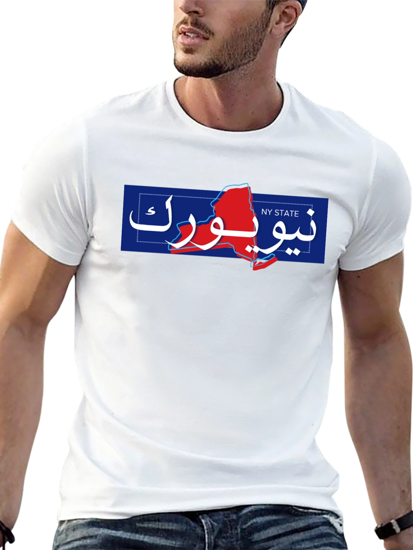 New York State Arabic Text T-Shirt