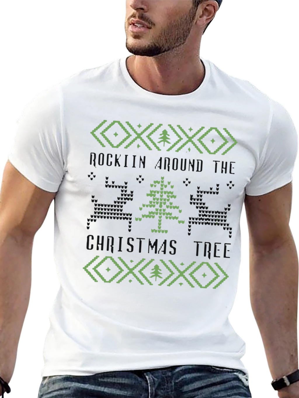 Retro Pixel Holiday Tree T-Shirt