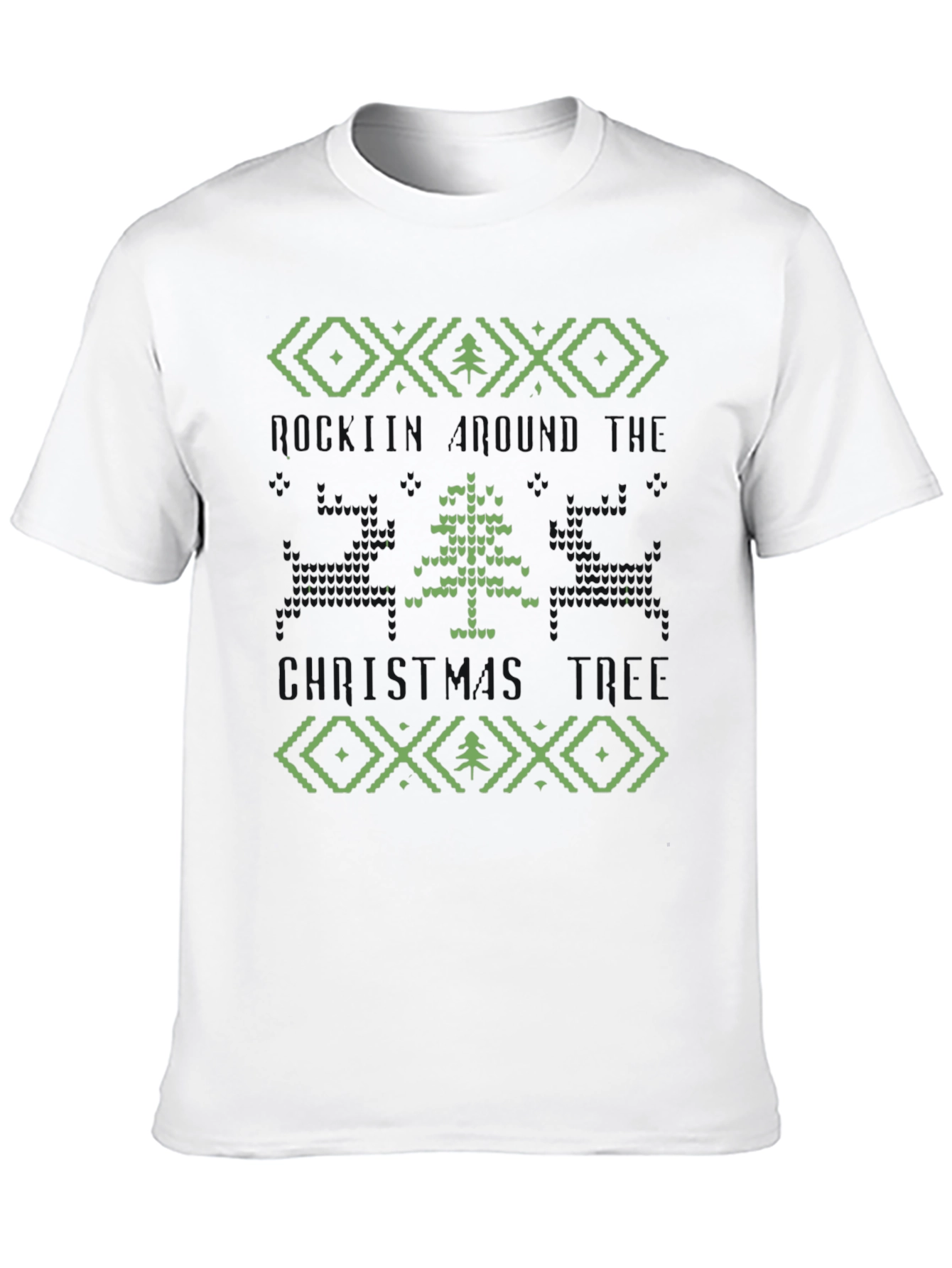 Retro Pixel Holiday Tree T-Shirt