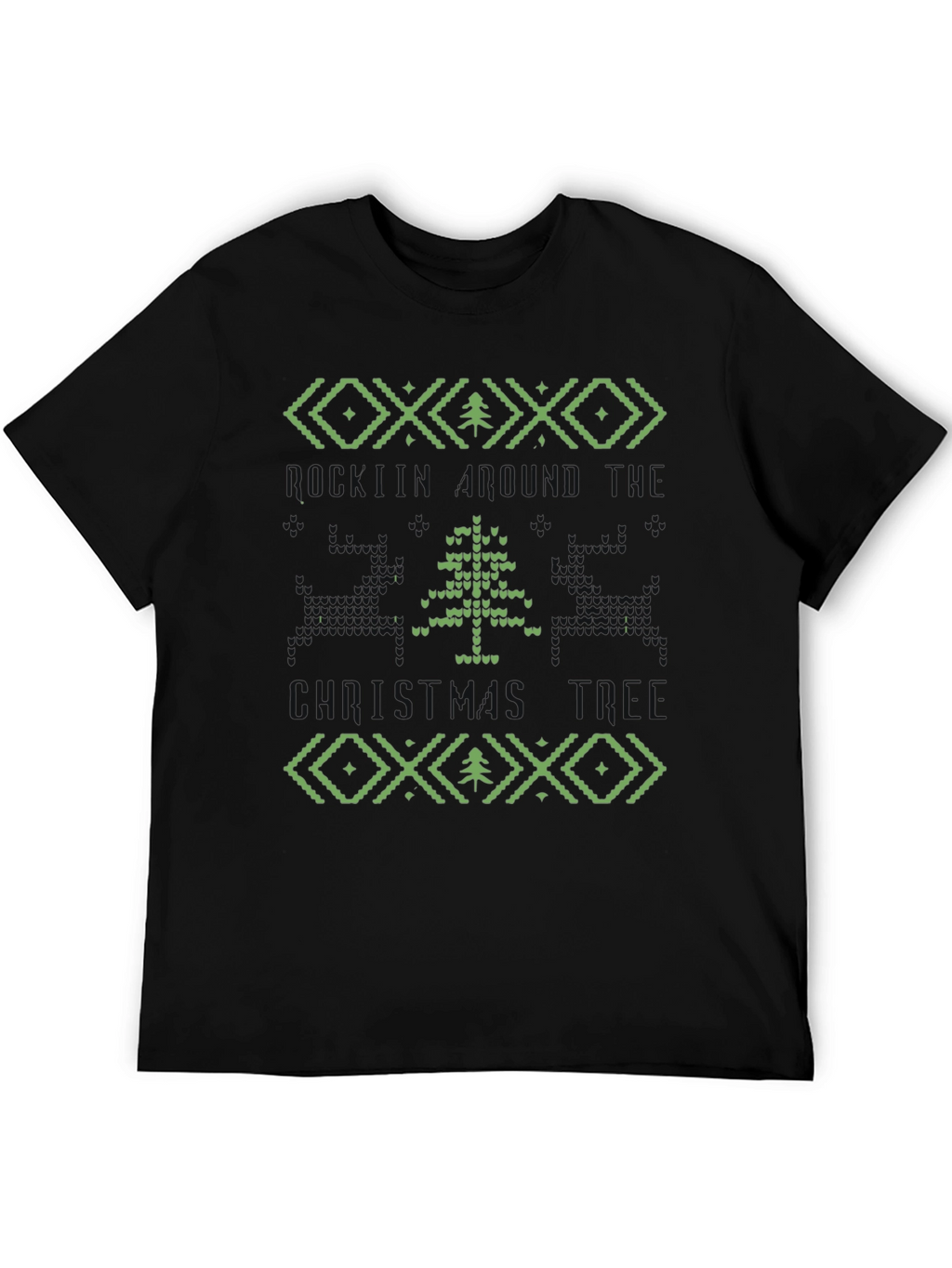 Retro Pixel Holiday Tree T-Shirt