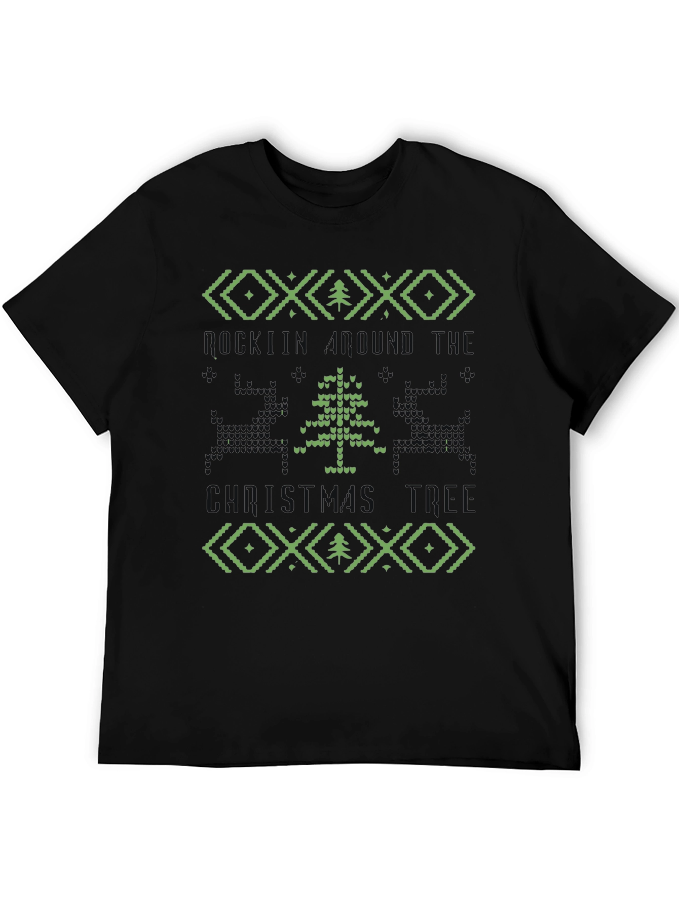 Retro Pixel Holiday Tree T-Shirt