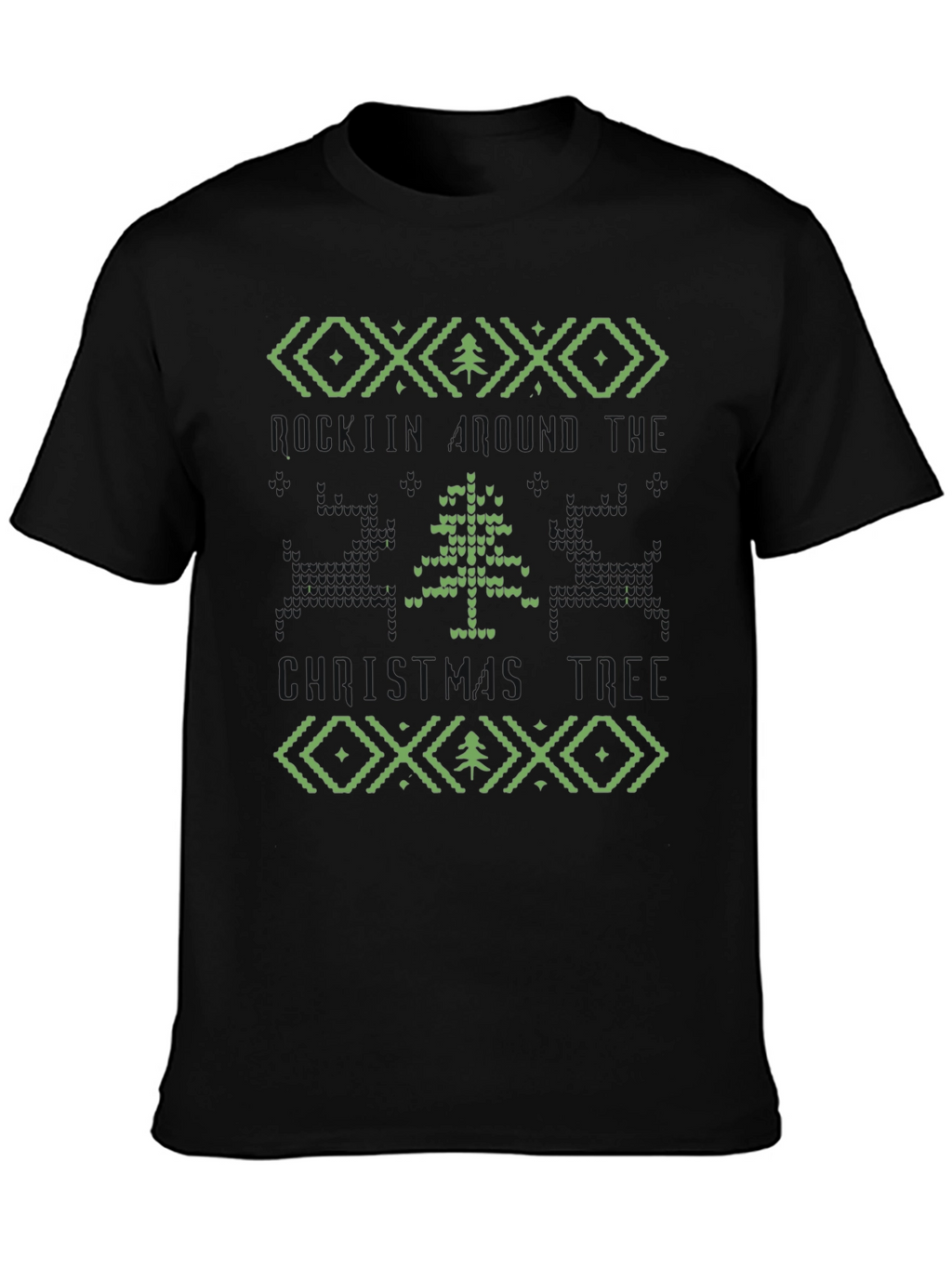 Retro Pixel Holiday Tree T-Shirt