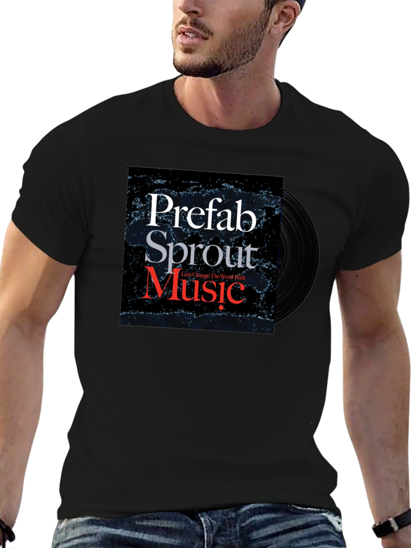 Prefab Sprout Music T-Shirt Black Cotton