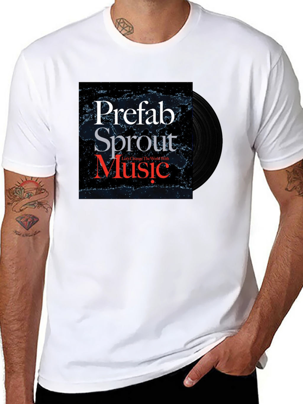 Prefab Sprout Music T-Shirt Black Cotton