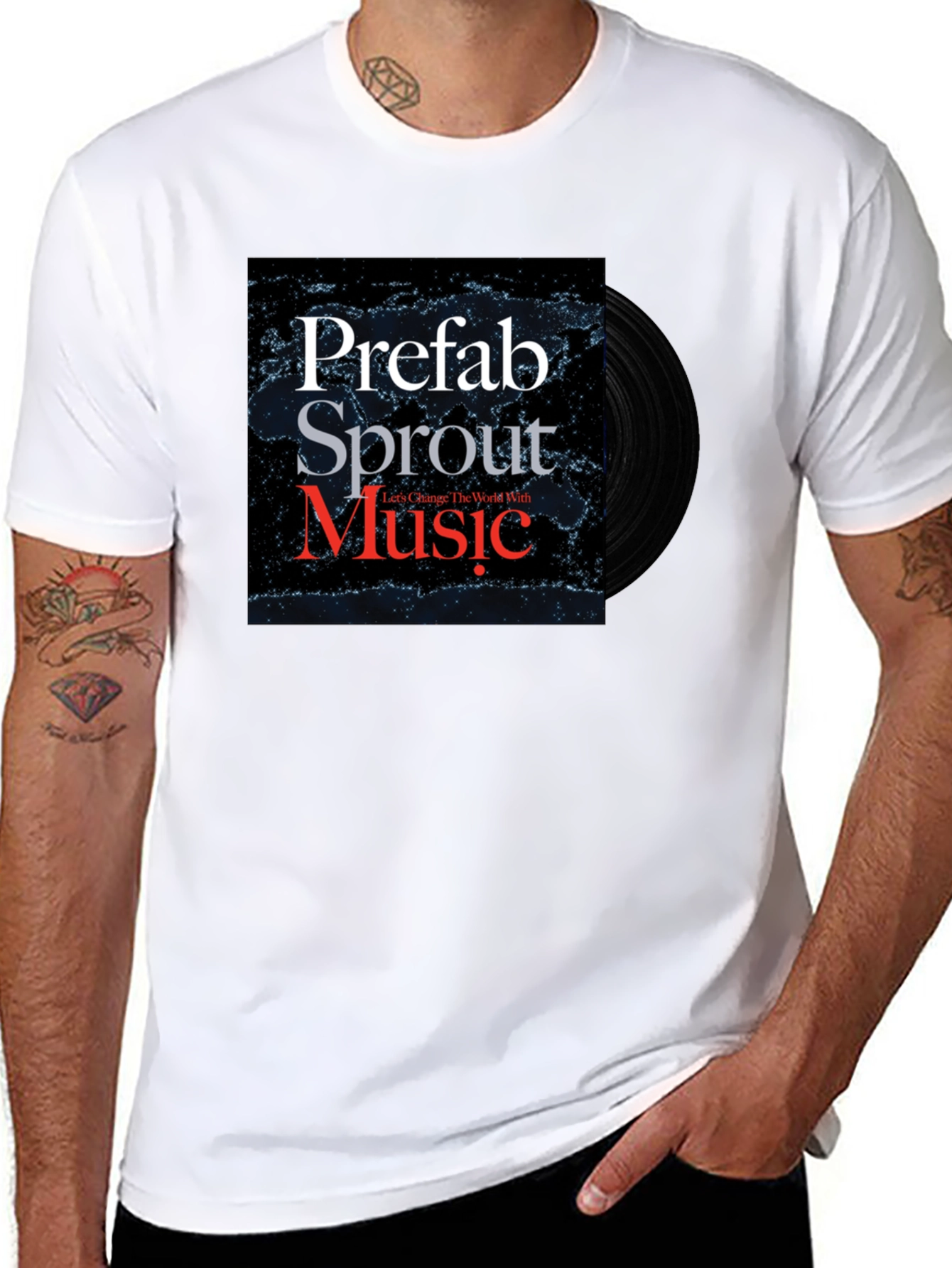 Prefab Sprout Music T-Shirt Black Cotton