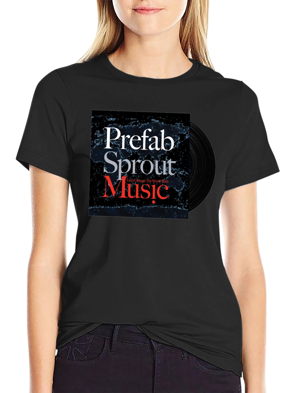 Prefab Sprout Music T-Shirt Black Cotton