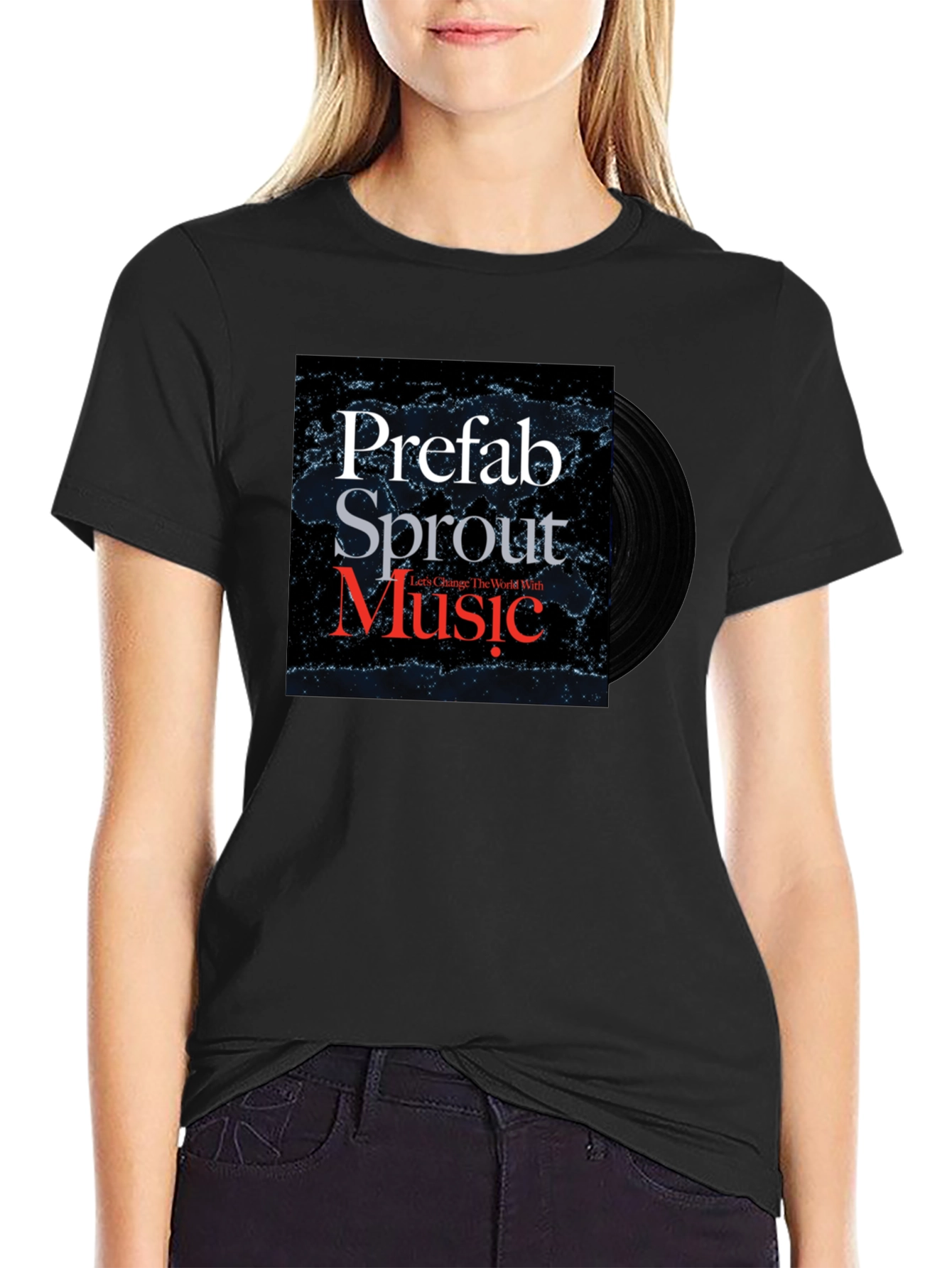 Prefab Sprout Music T-Shirt Black Cotton