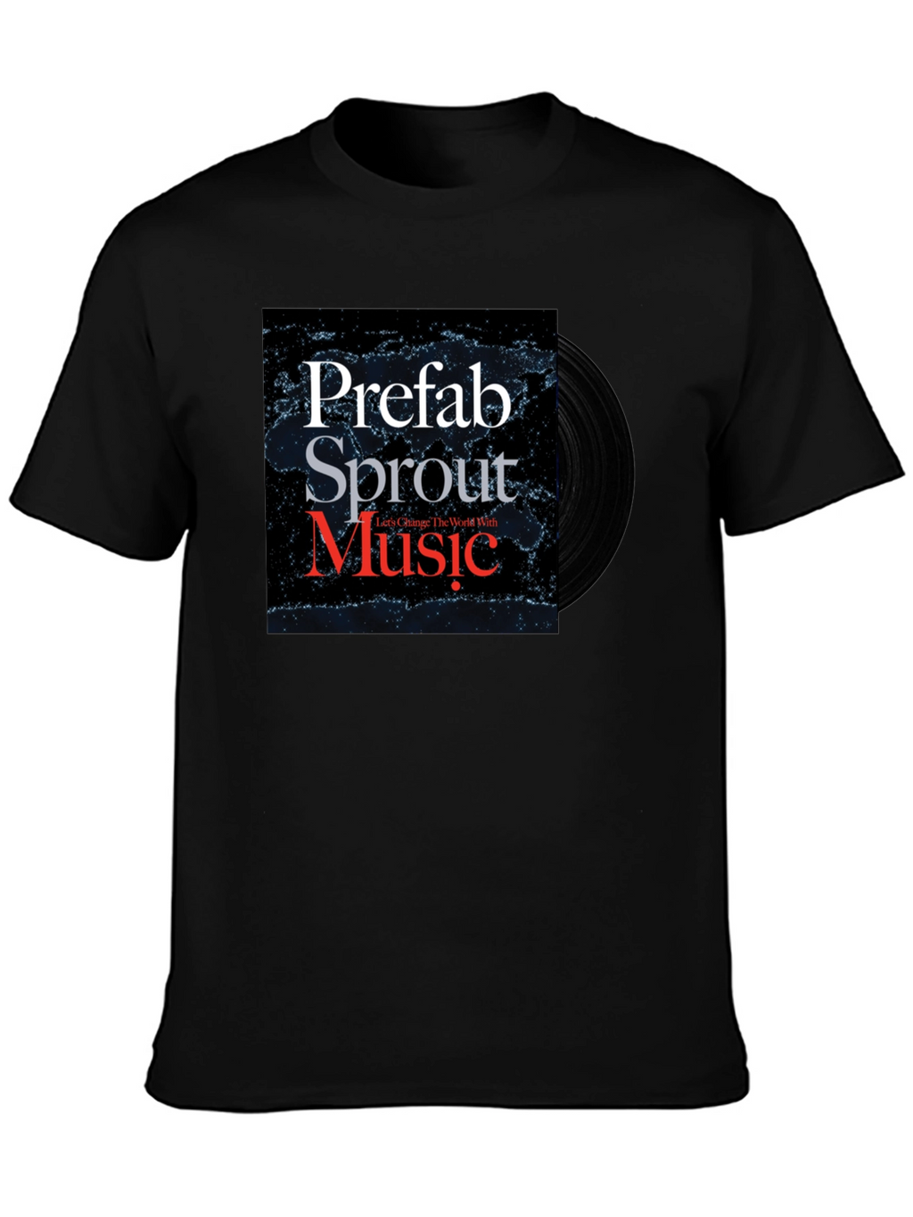 Prefab Sprout Music T-Shirt Black Cotton
