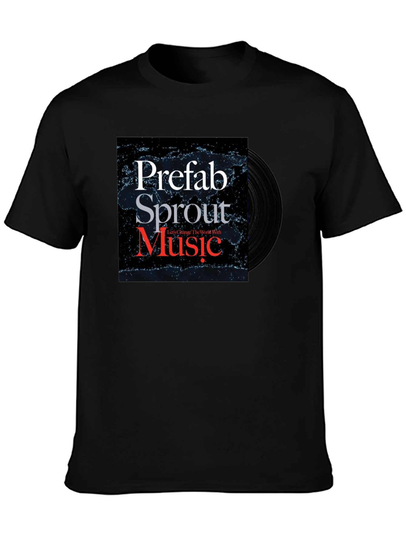 Prefab Sprout Music T-Shirt Black Cotton