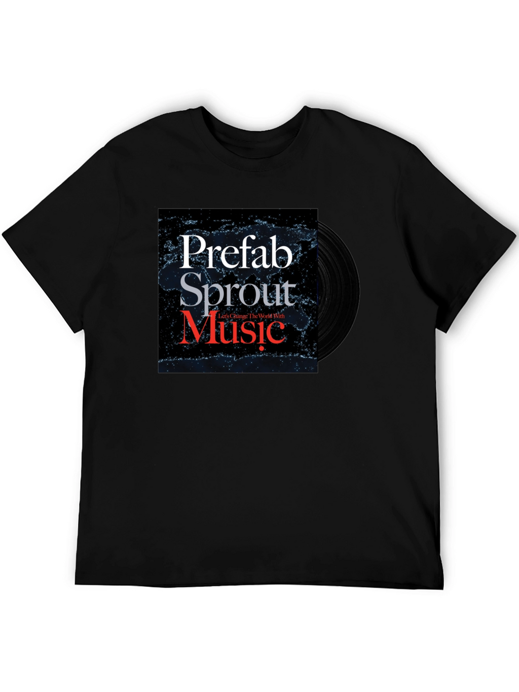 Prefab Sprout Music T-Shirt Black Cotton