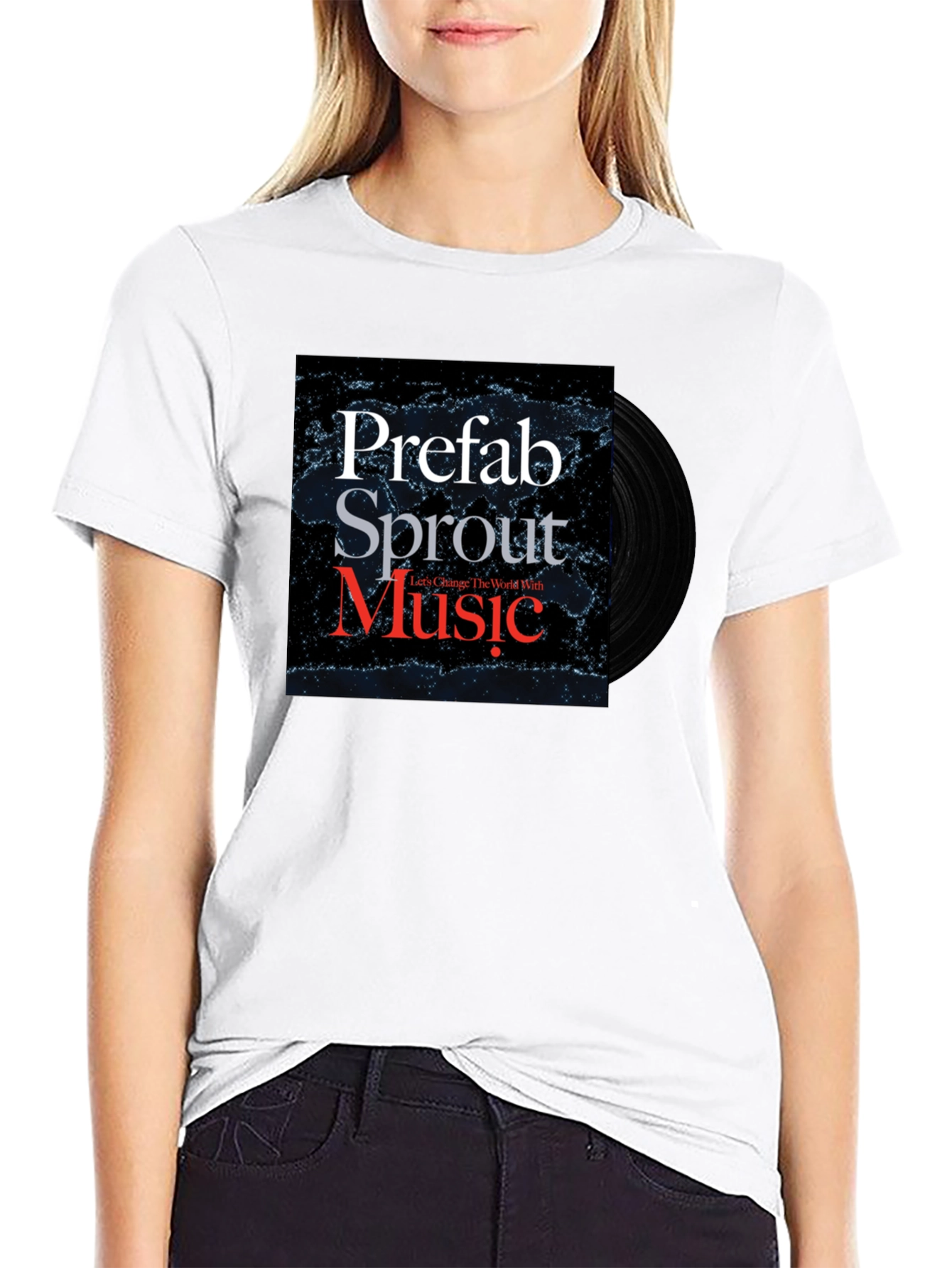 Prefab Sprout Music T-Shirt Black Cotton