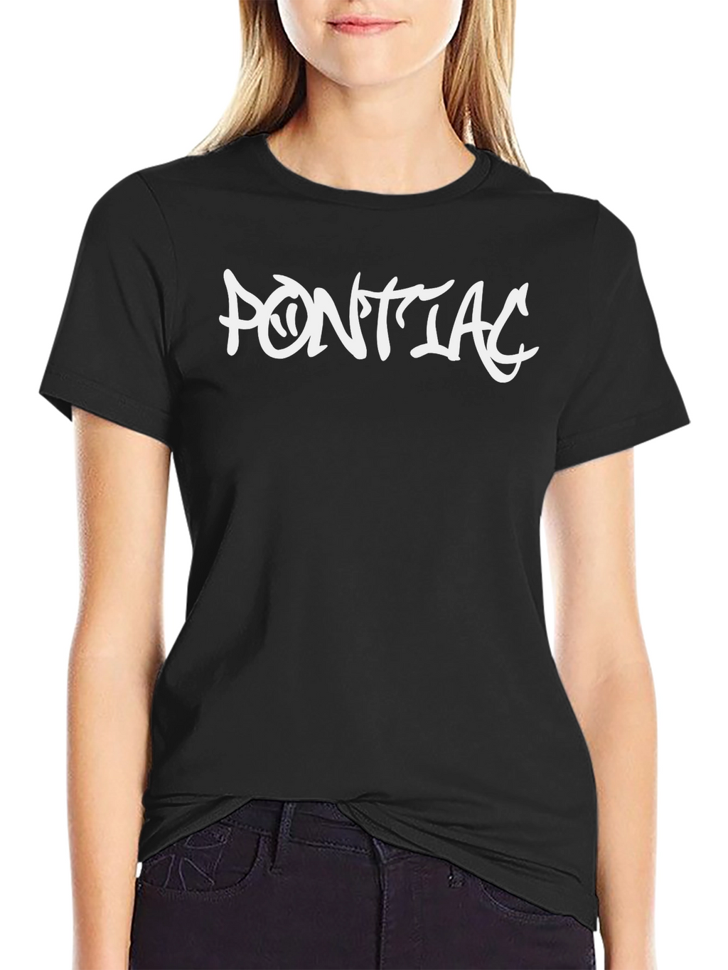 Pontiac Graphic Tee - Black Cotton Blend