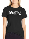 Pontiac Graphic Tee - Black Cotton Blend