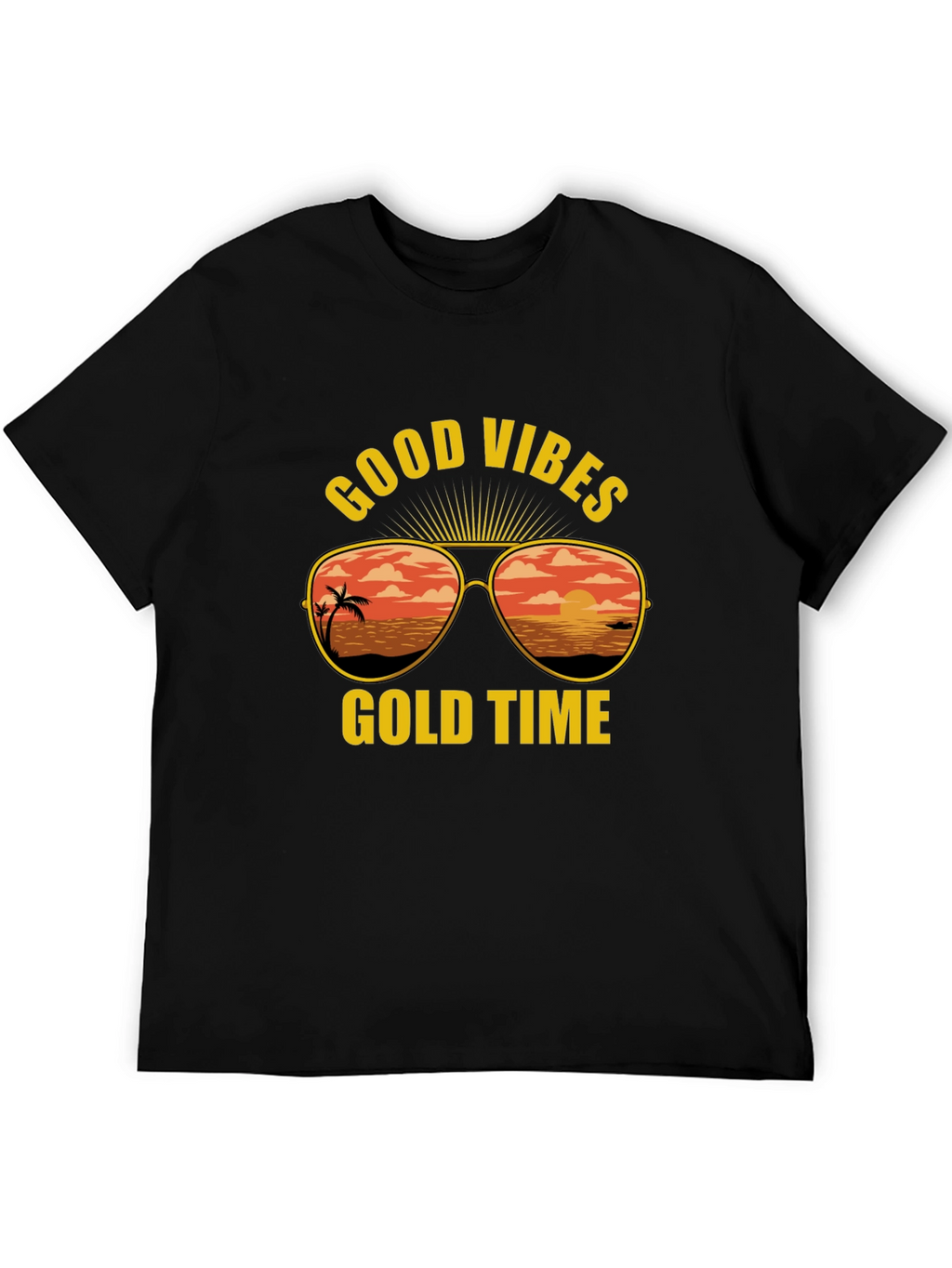 Good Vibes Gold Time Graphic T-Shirt