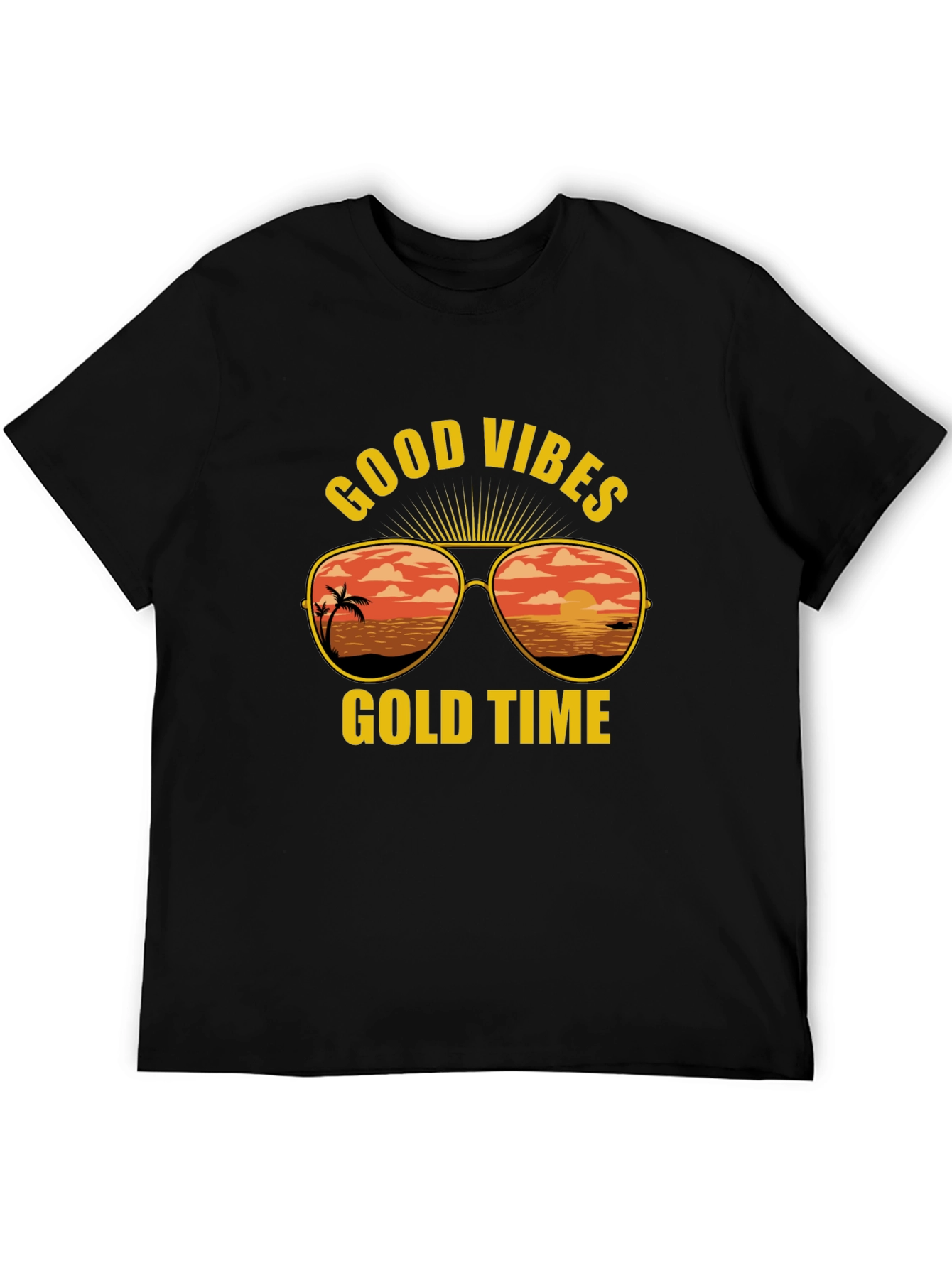 Good Vibes Gold Time Graphic T-Shirt