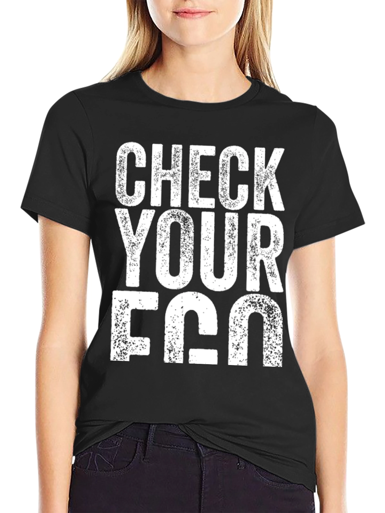 Check Your Ego T-Shirt - Funny Slogan Tee
