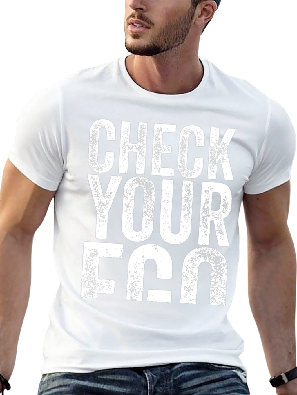 Check Your Ego T-Shirt - Funny Slogan Tee
