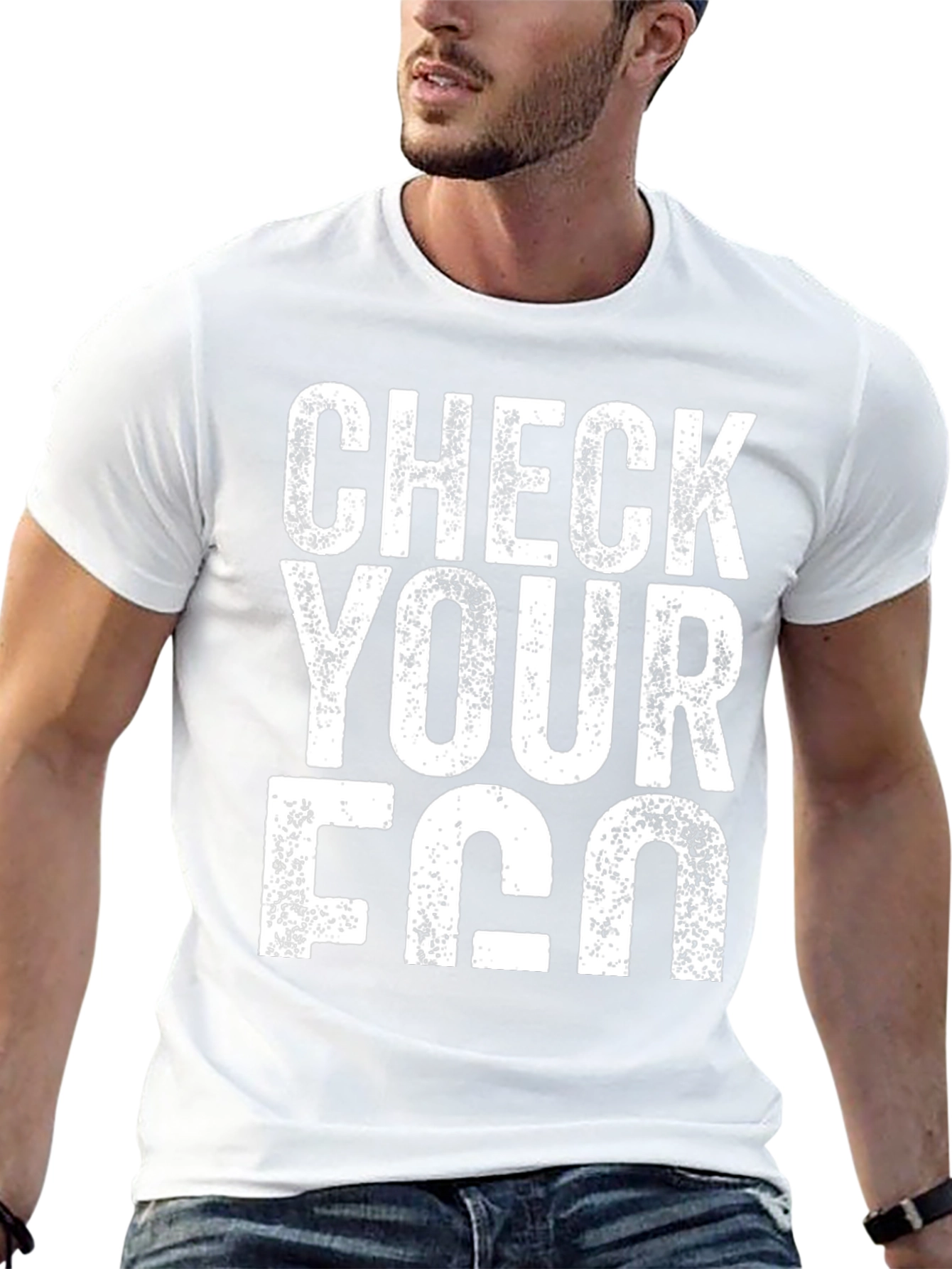 Check Your Ego T-Shirt - Funny Slogan Tee