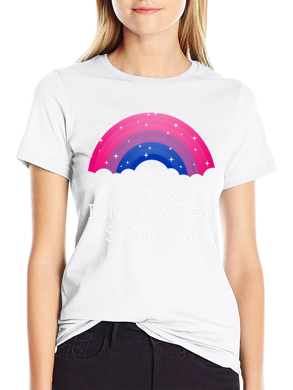 Innocent Bi-Stander LGBTQ+ Rainbow Graphic Tee