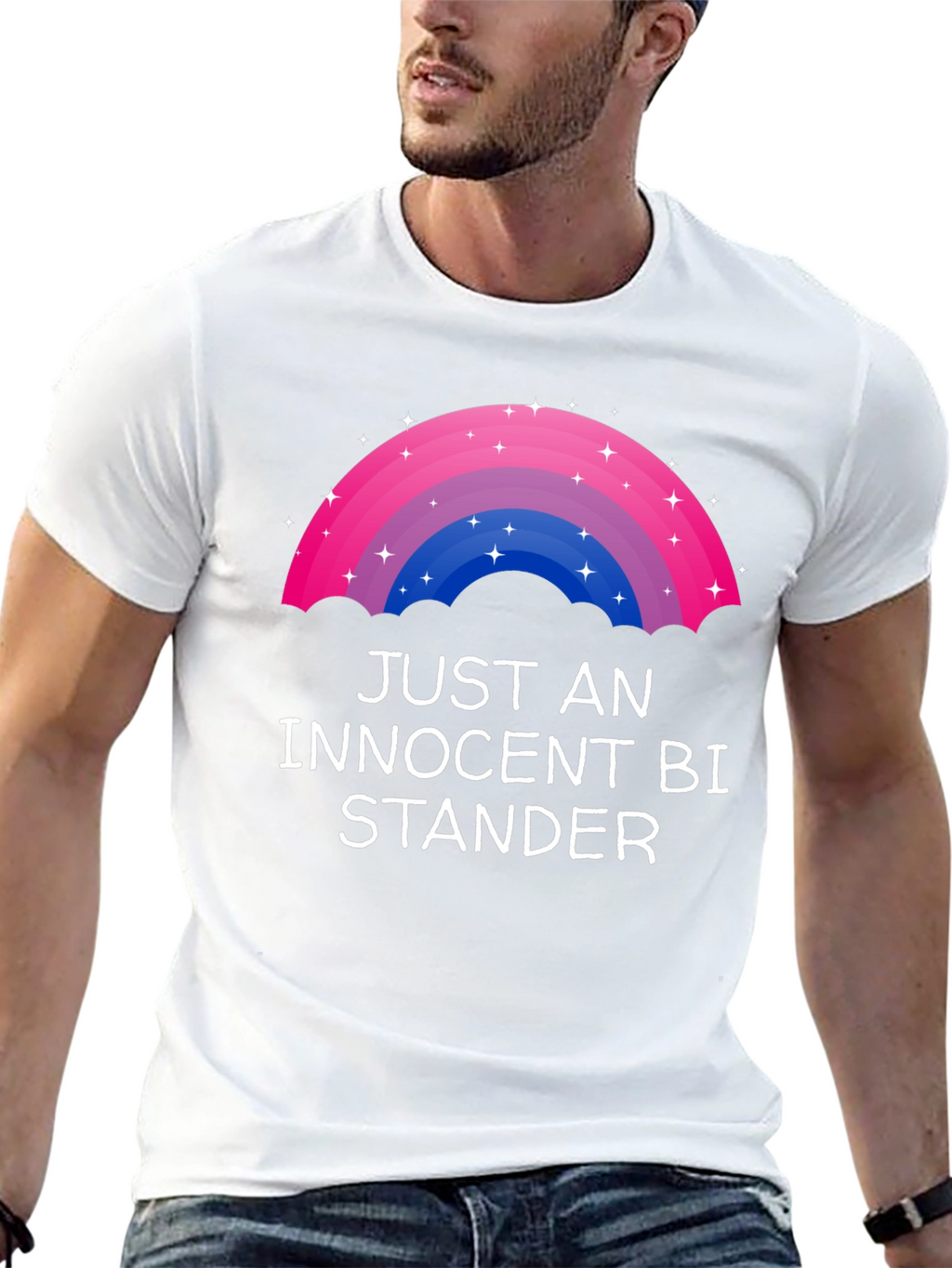 Innocent Bi-Stander LGBTQ+ Rainbow Graphic Tee