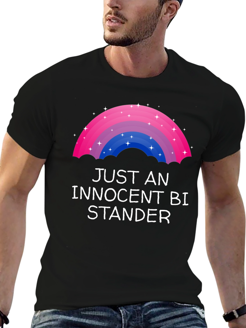 Innocent Bi-Stander LGBTQ+ Rainbow Graphic Tee