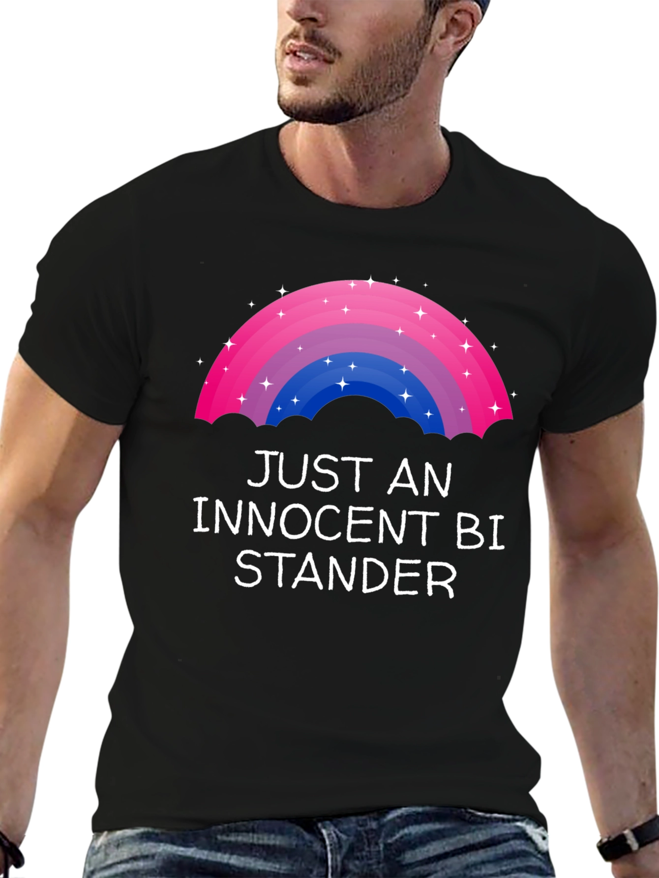 Innocent Bi-Stander LGBTQ+ Rainbow Graphic Tee