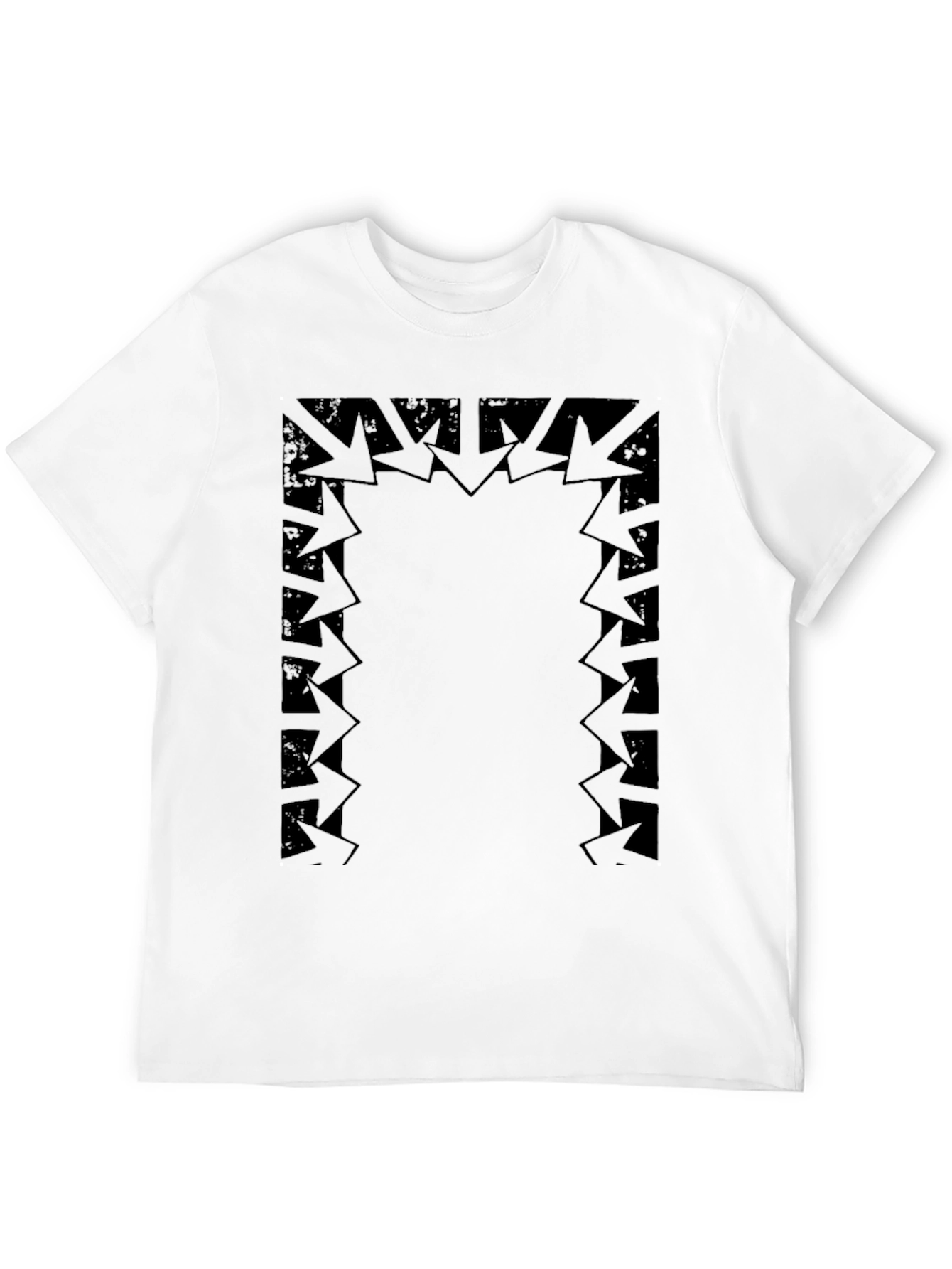 Abstract Arrow Graphic Black T-Shirt