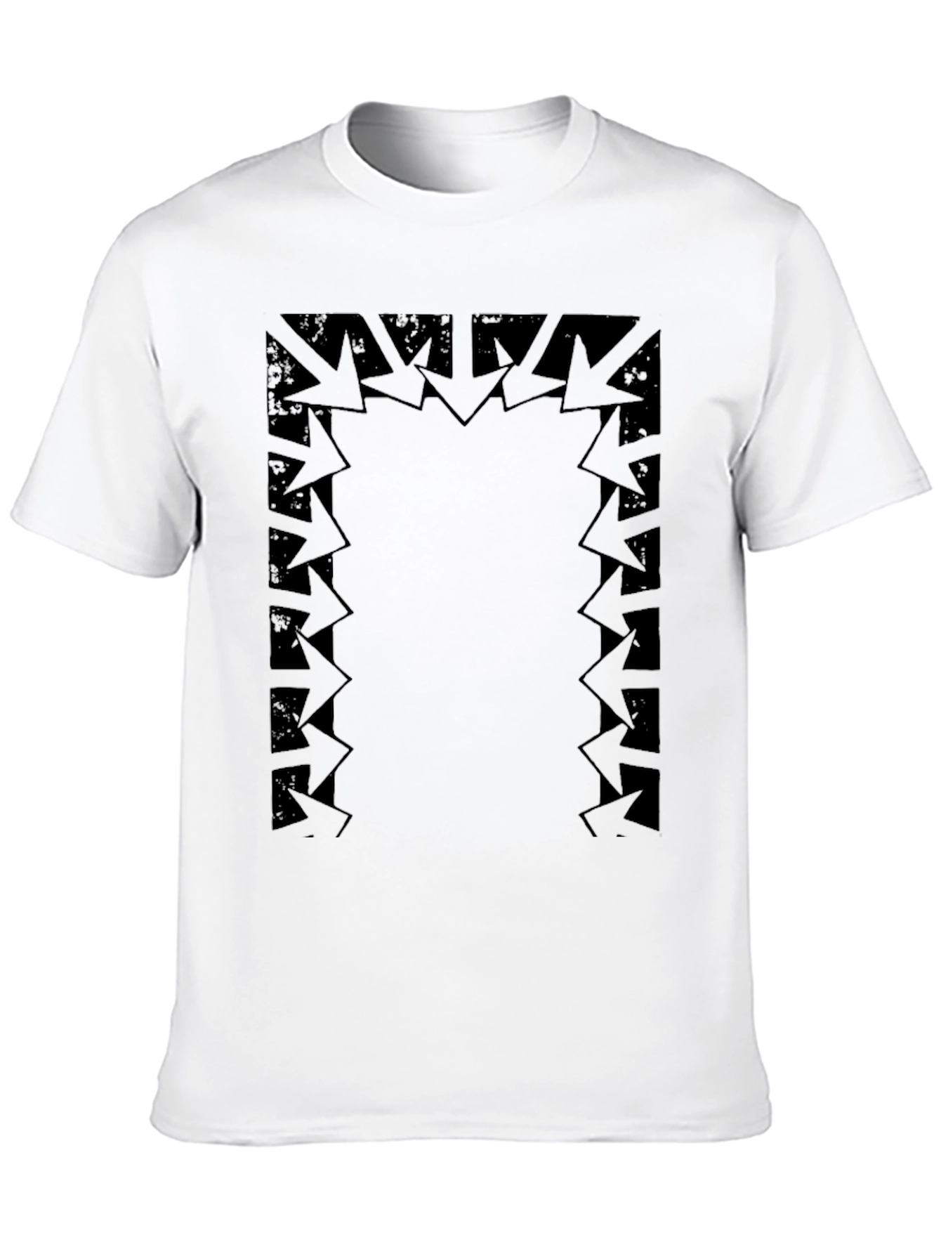 Abstract Arrow Graphic Black T-Shirt