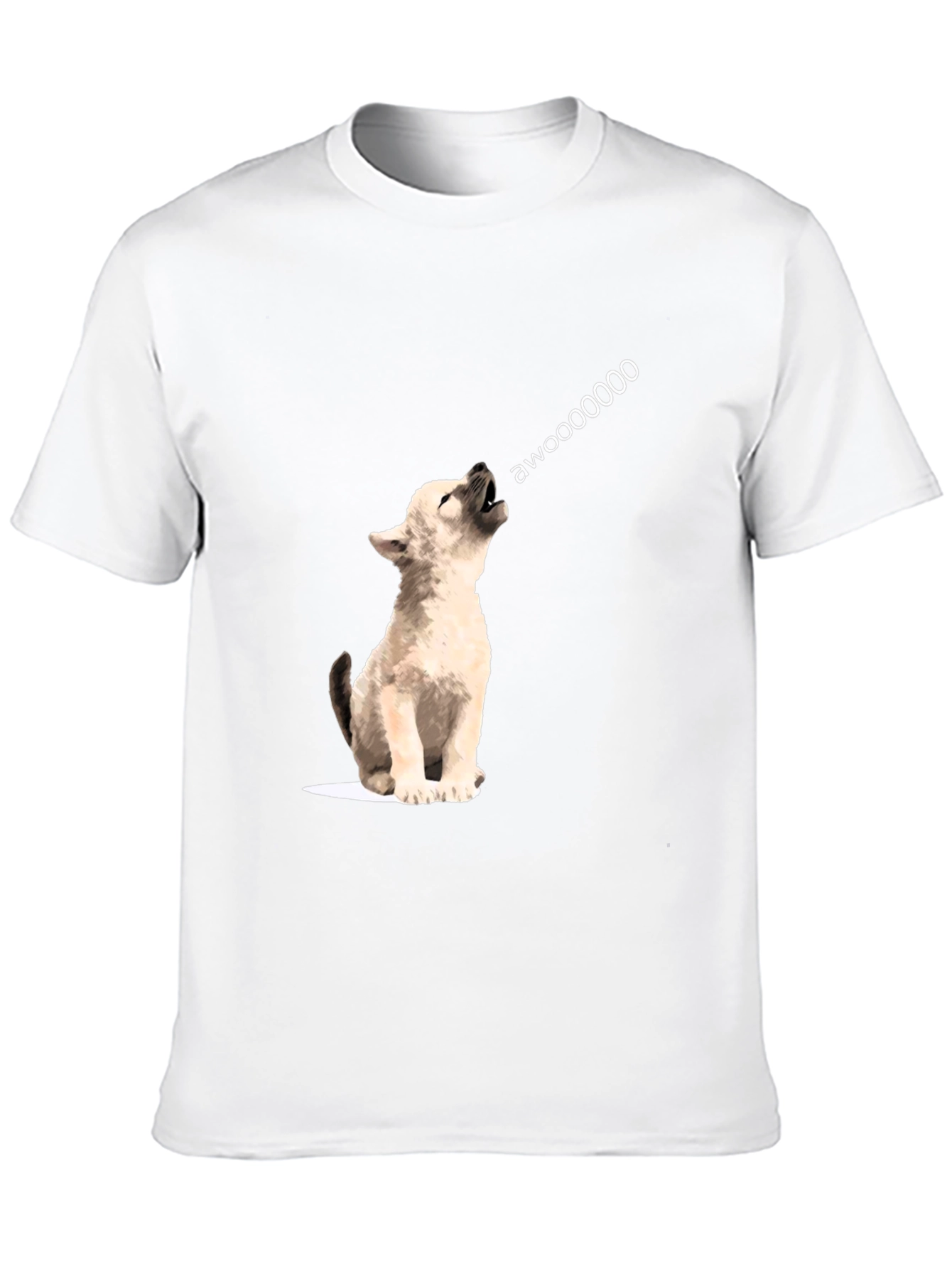 Awoooo Wolf Graphic Tee - Black
