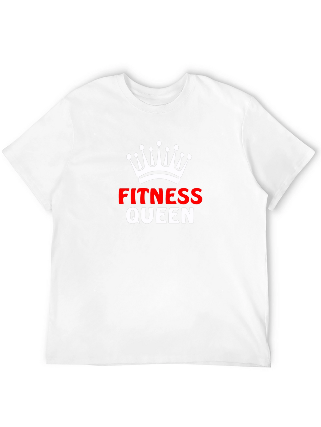 Fitness Queen Black T-Shirt with Crown Graphic