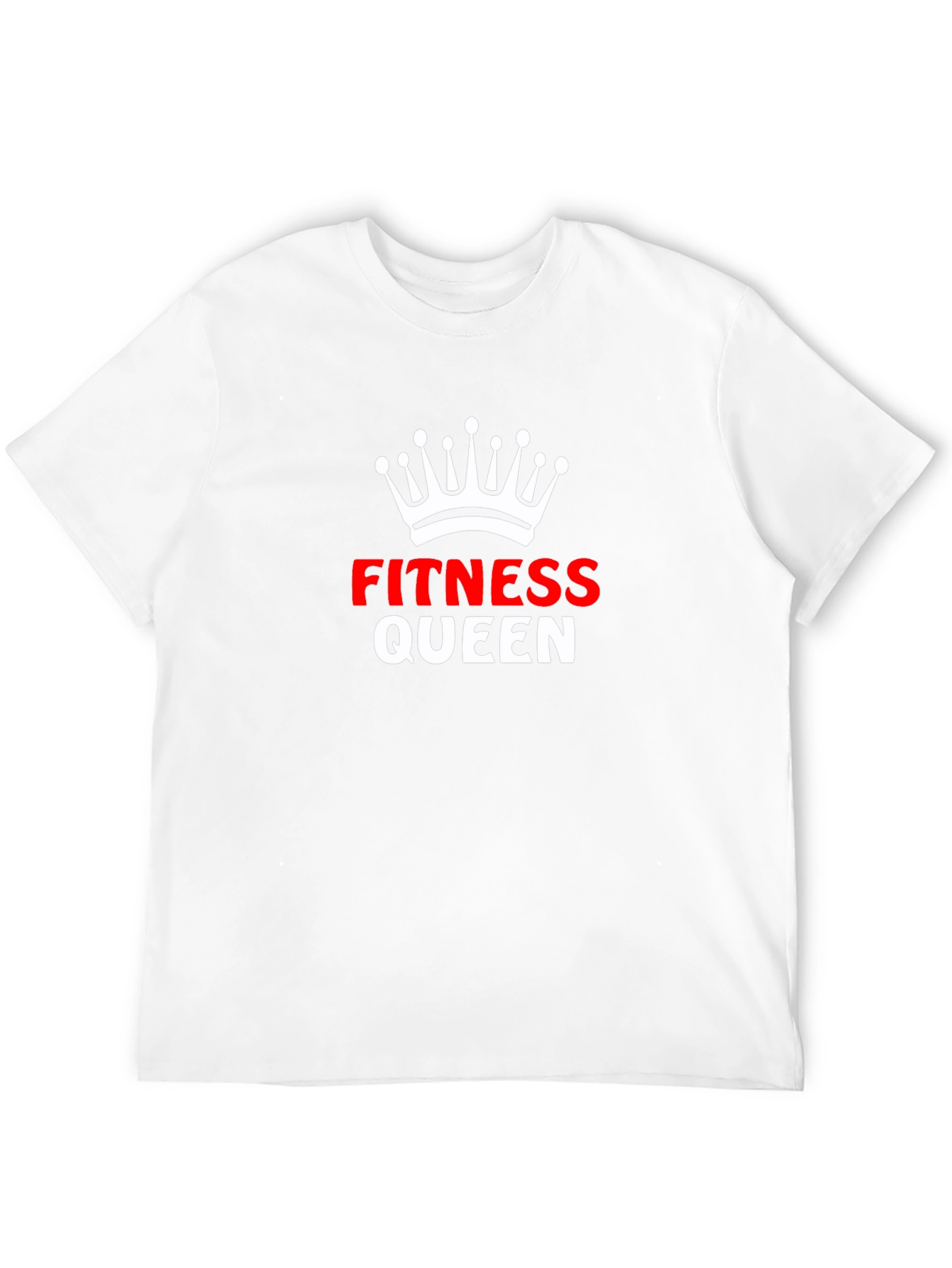 Fitness Queen Black T-Shirt with Crown Graphic