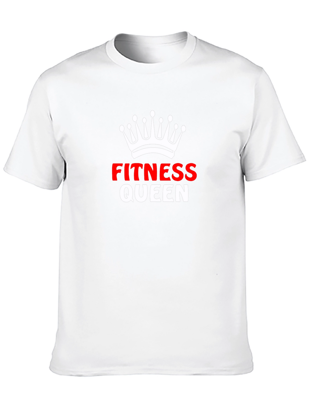 Fitness Queen Black T-Shirt with Crown Graphic