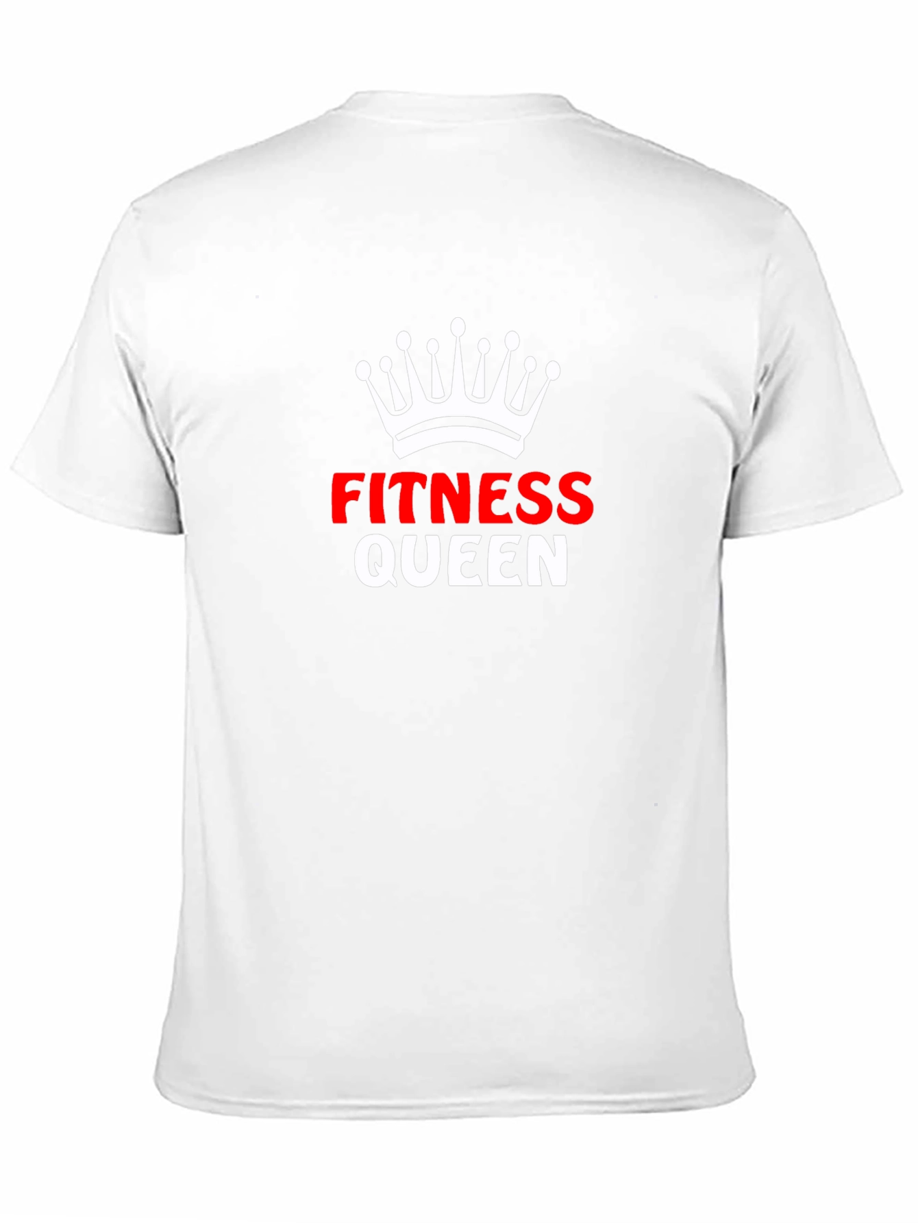 Fitness Queen Black T-Shirt with Crown Graphic