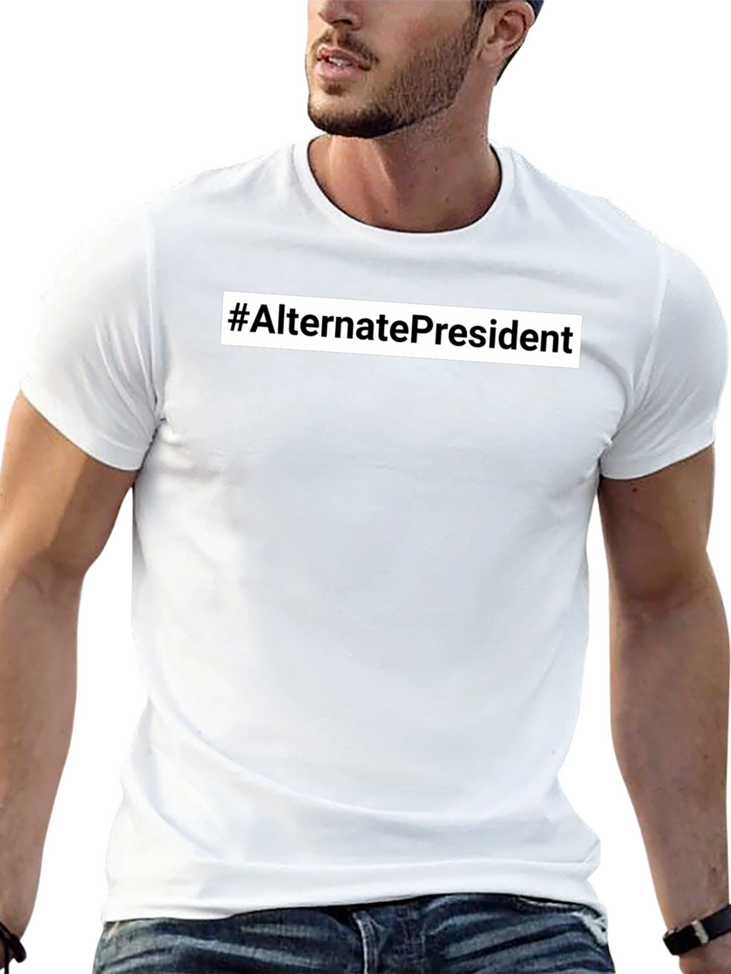 #AlternatePresident Black Graphic Tee - Bold Statement Shirt