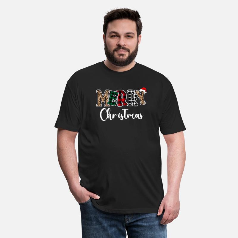 Merry Christmas Plaid Red Santa Hat Xmas Pjamas