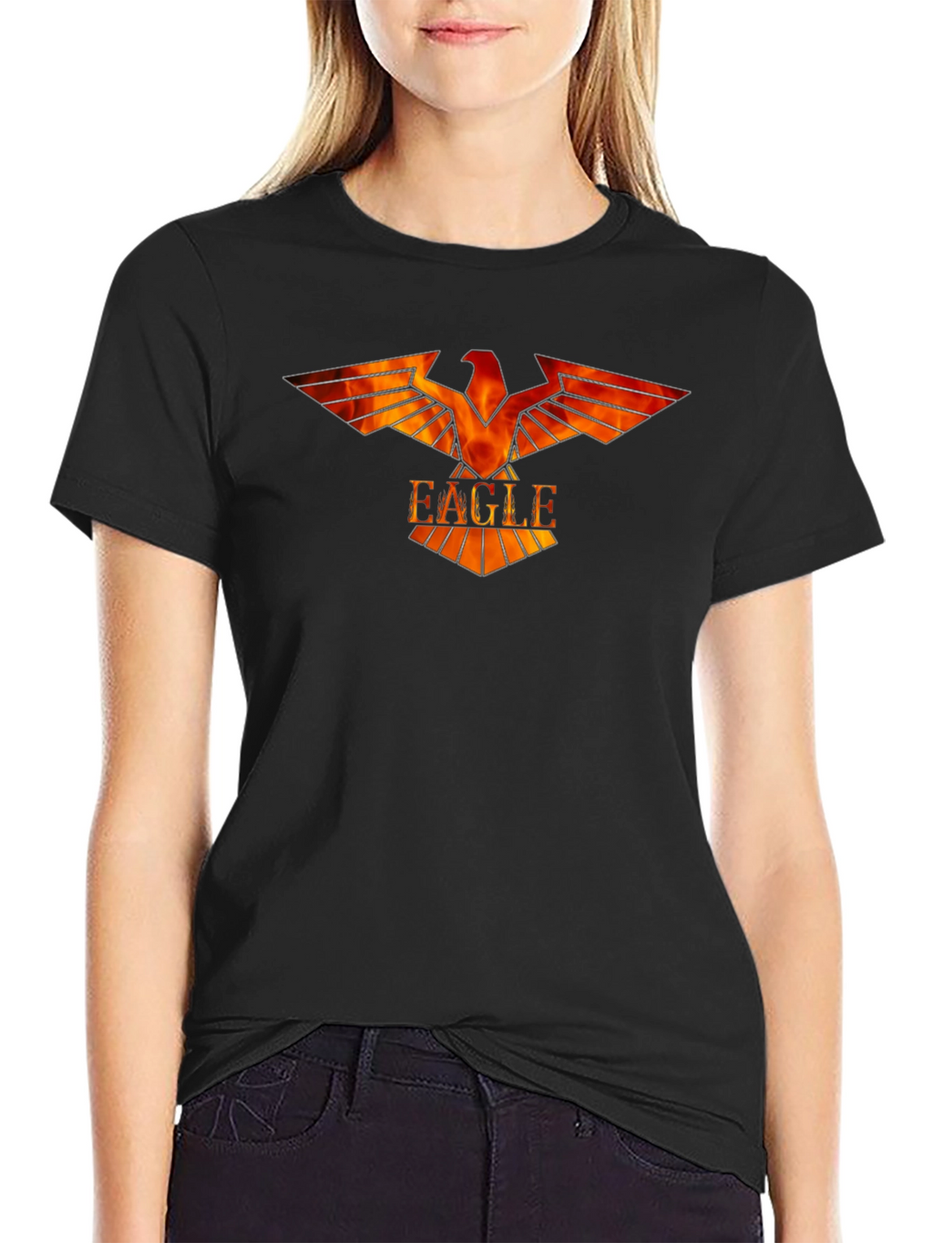 Fiery Eagle Graphic Tee - Bold Design