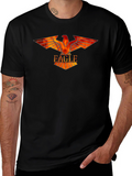 Fiery Eagle Graphic Tee - Bold Design