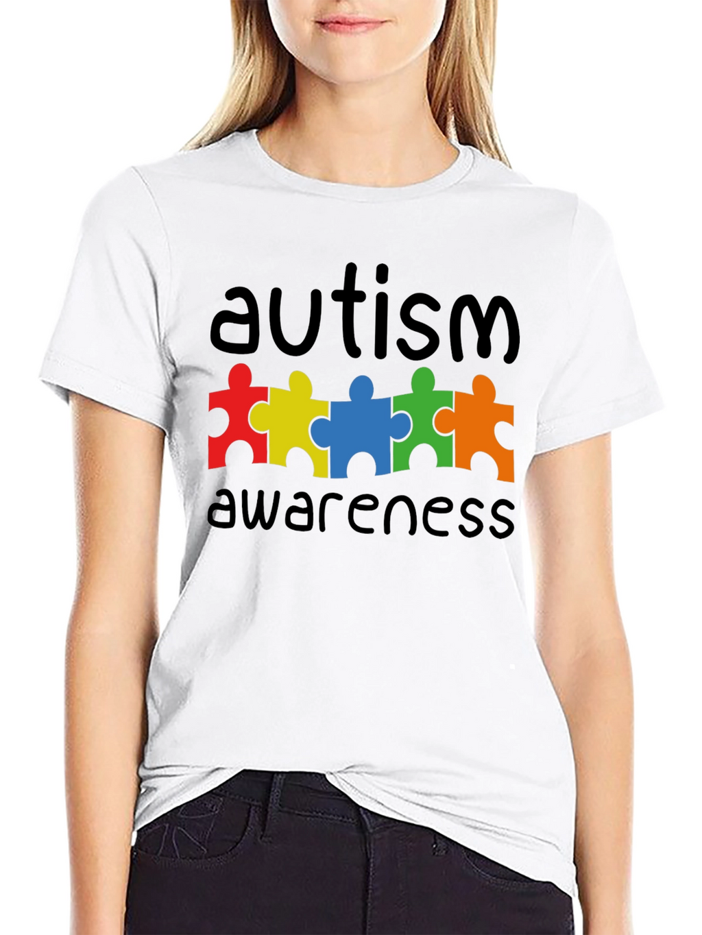 Autism Awareness Puzzle Piece Graphic T-Shirt