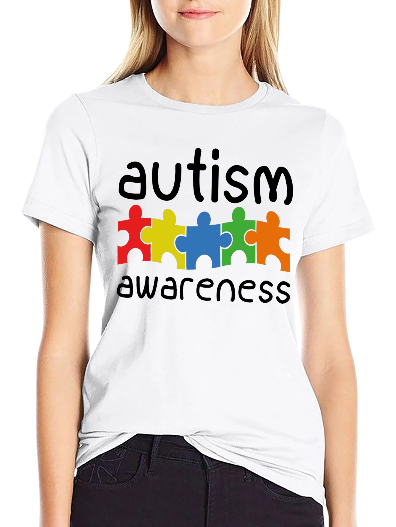 Autism Awareness Puzzle Piece Graphic T-Shirt