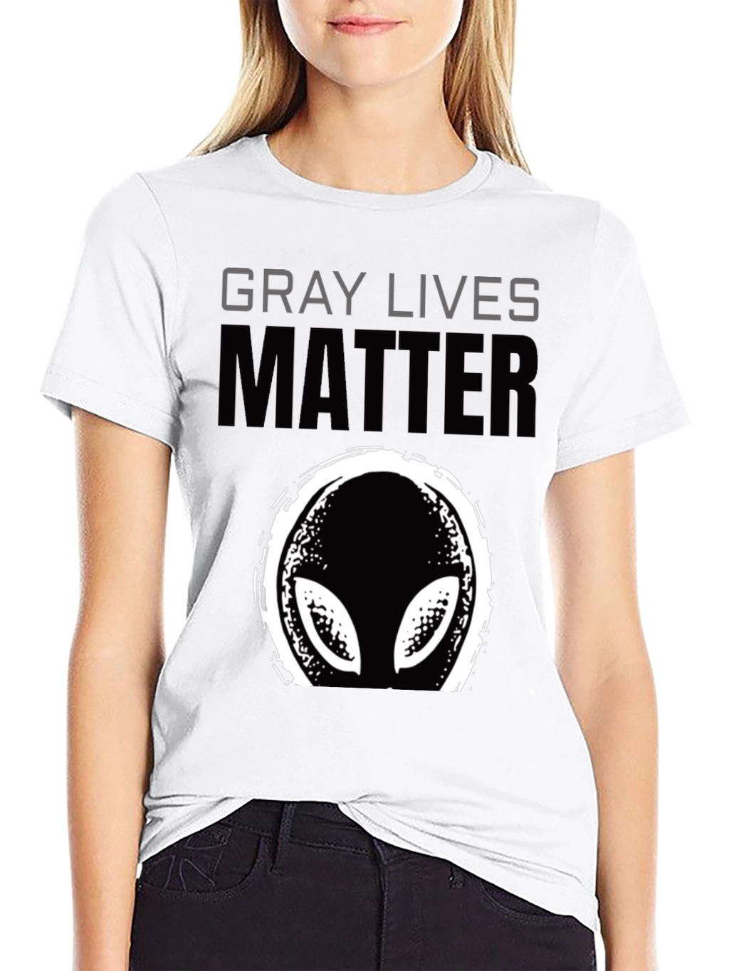 Gray Lives Matter Alien Graphic Tee