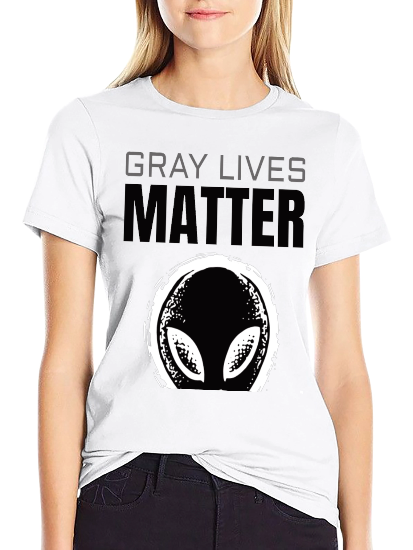 Gray Lives Matter Alien Graphic Tee