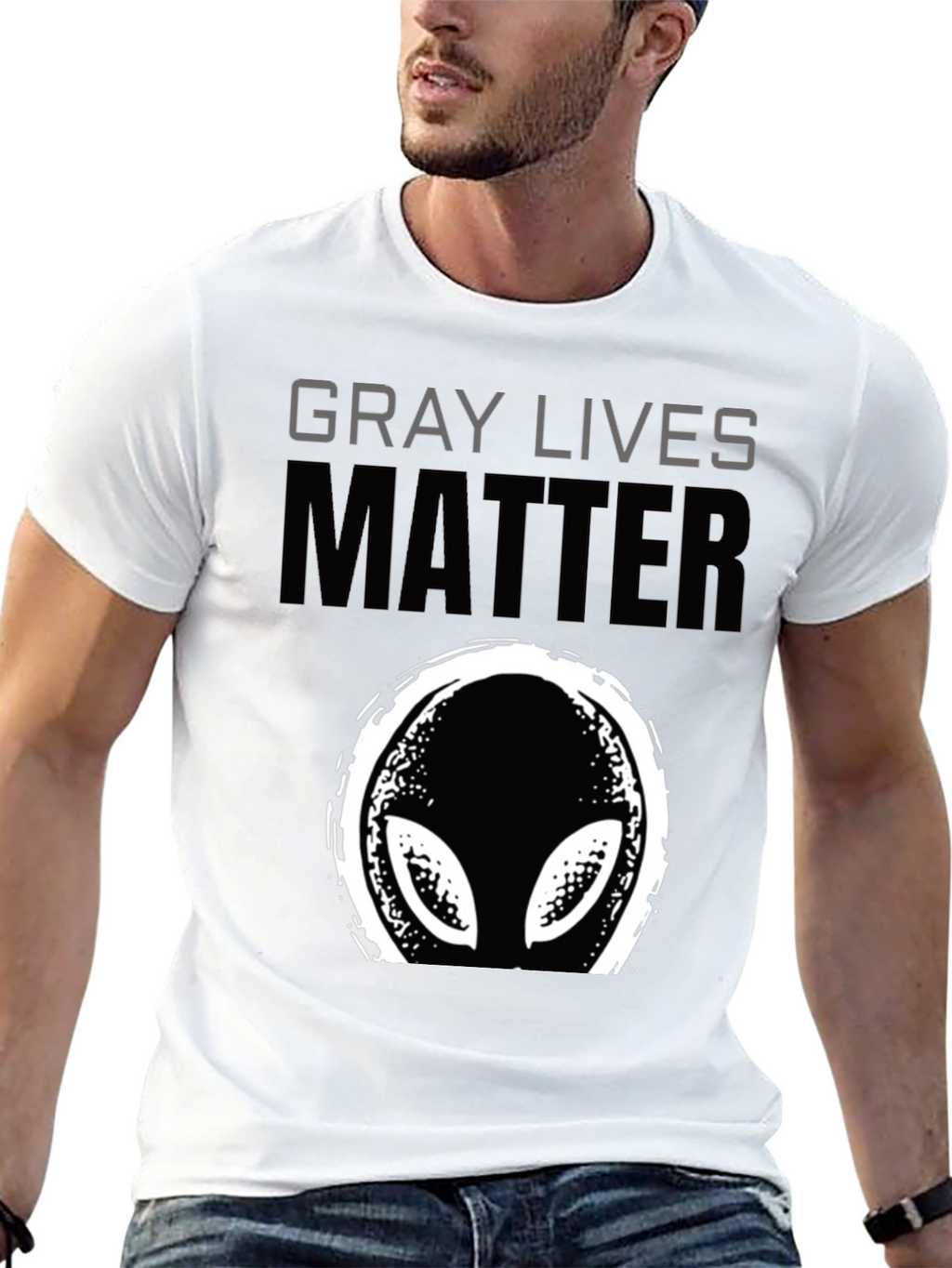 Gray Lives Matter Alien Graphic Tee