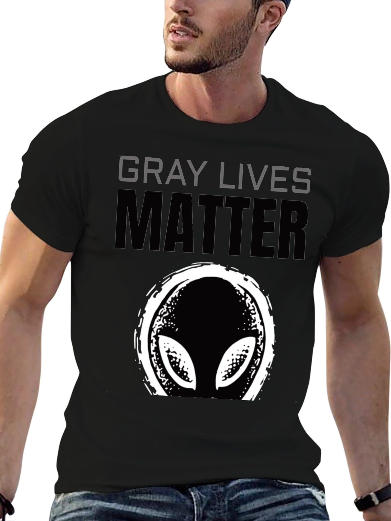 Gray Lives Matter Alien Graphic Tee