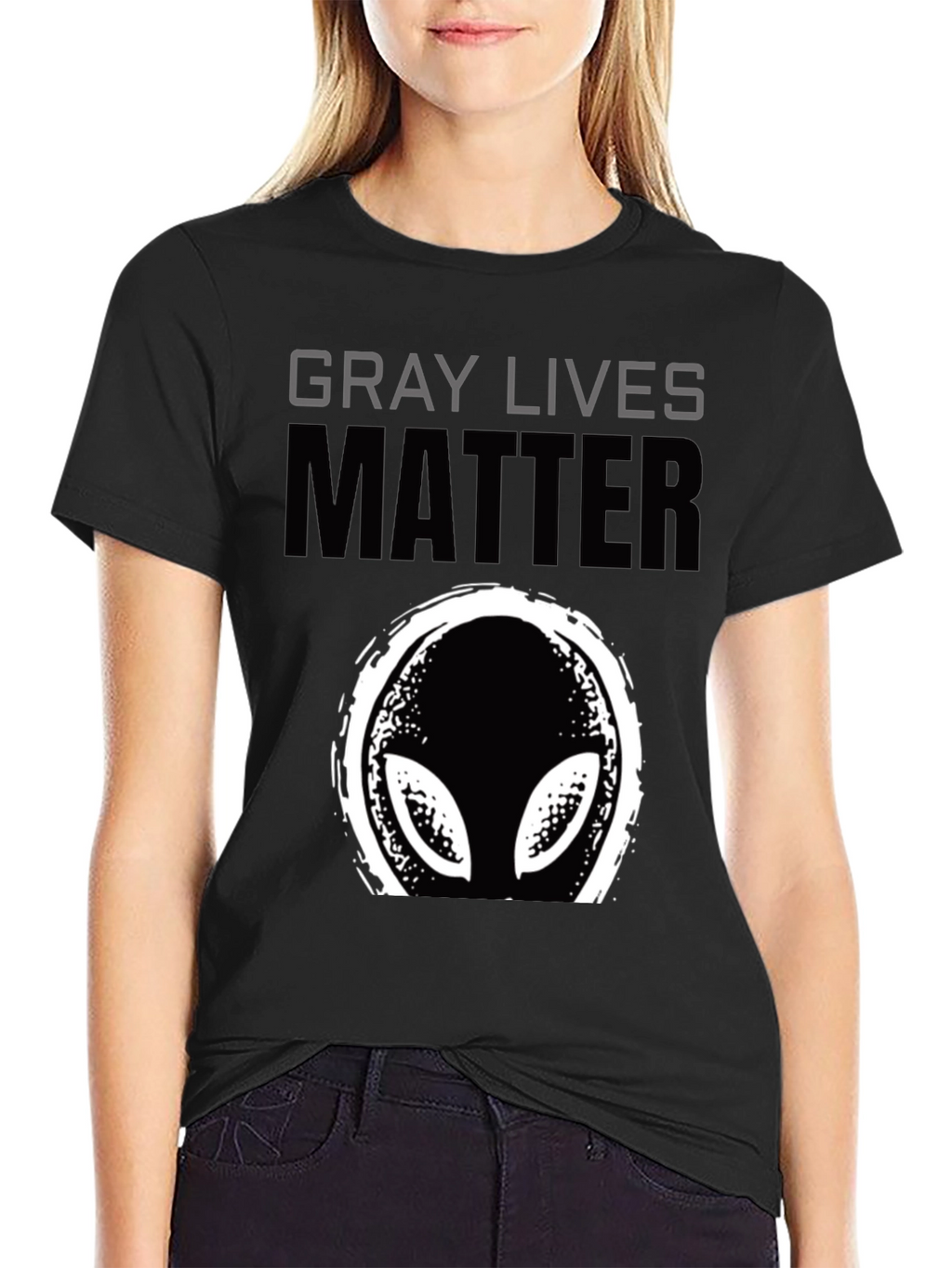 Gray Lives Matter Alien Graphic Tee