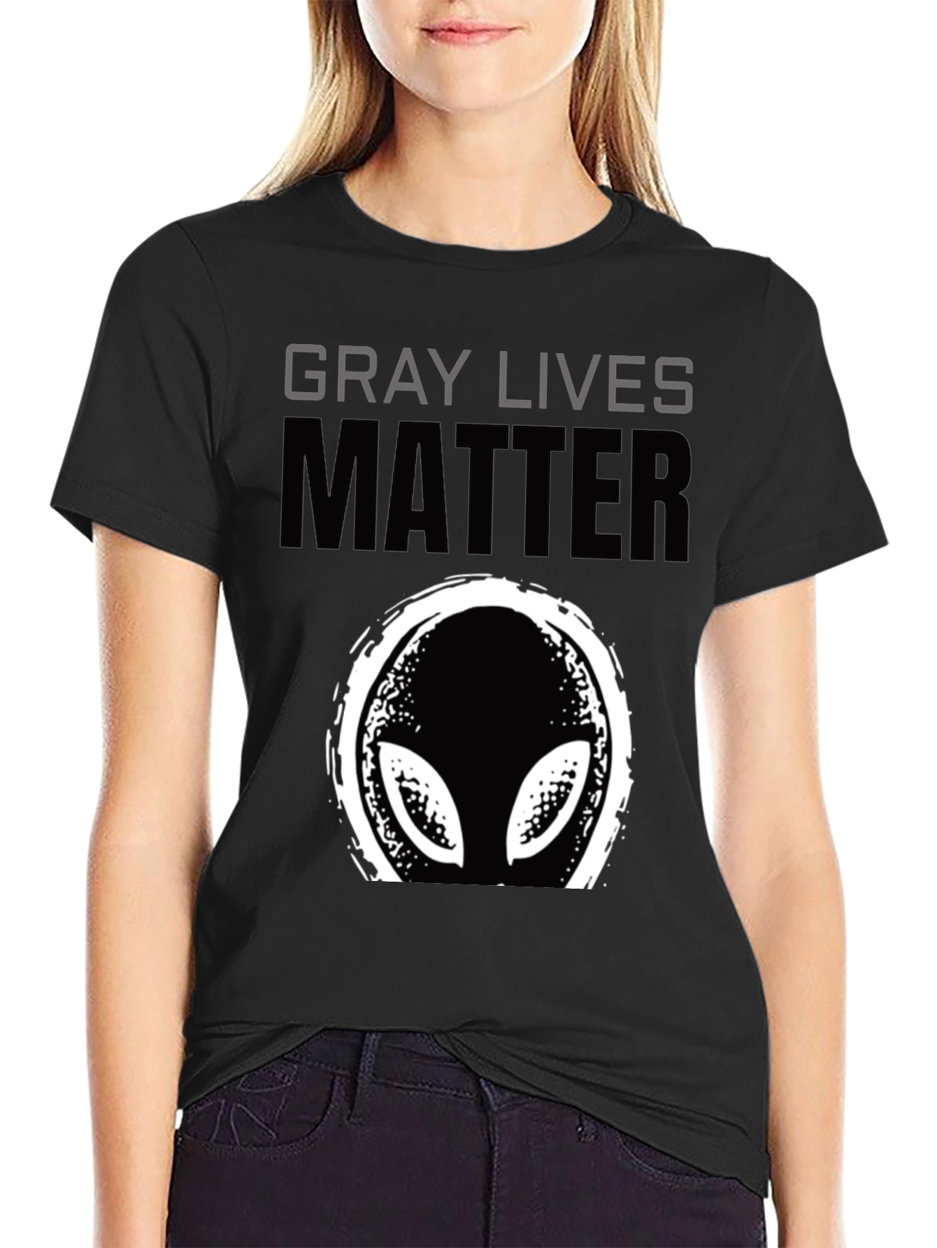 Gray Lives Matter Alien Graphic Tee