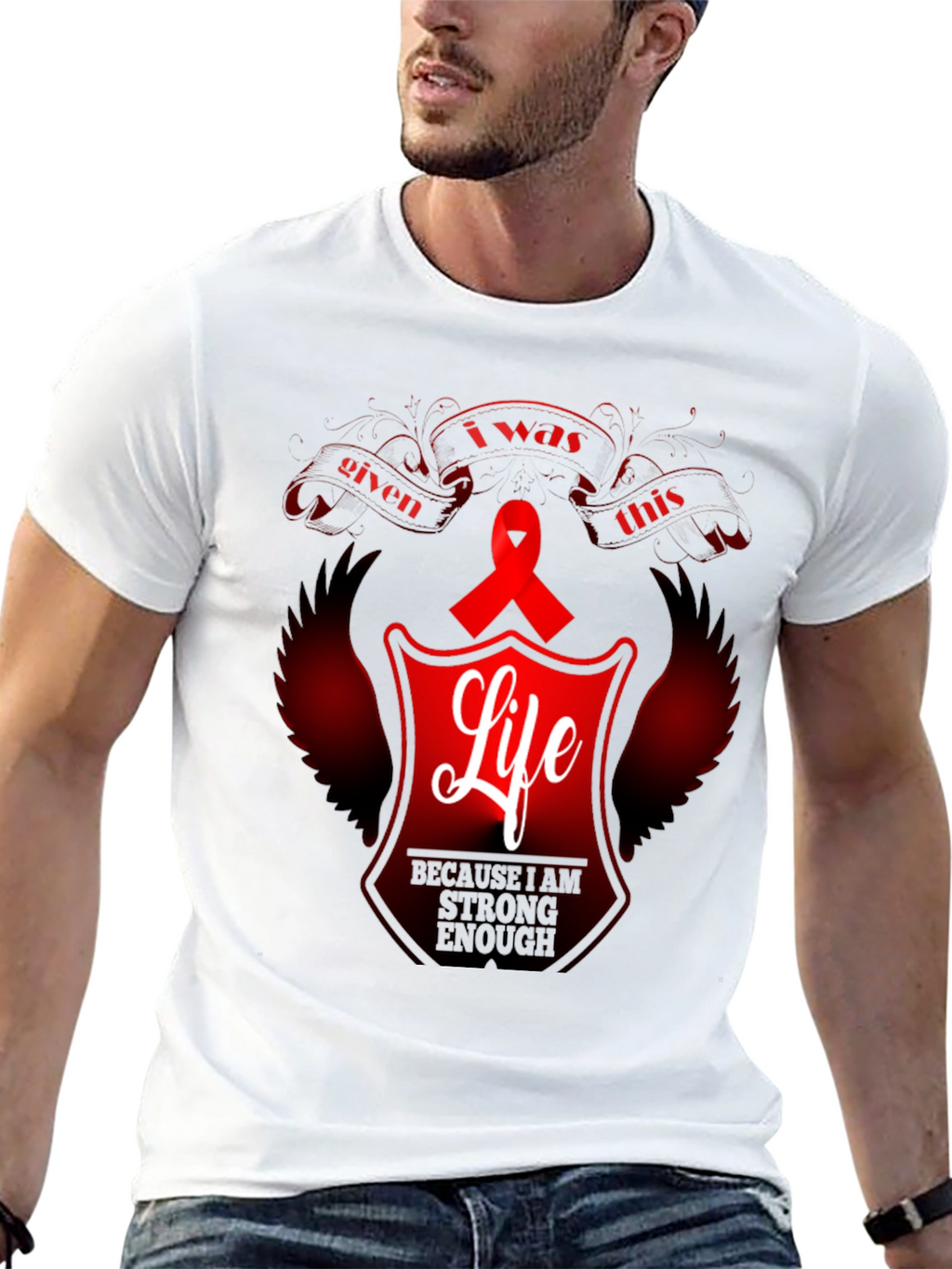Awareness Ribbon Life Graphic Tee