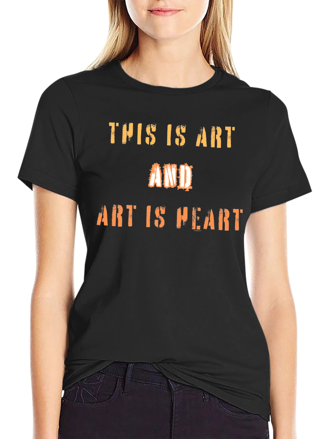 Art Is Heart Graphic Tee - Black