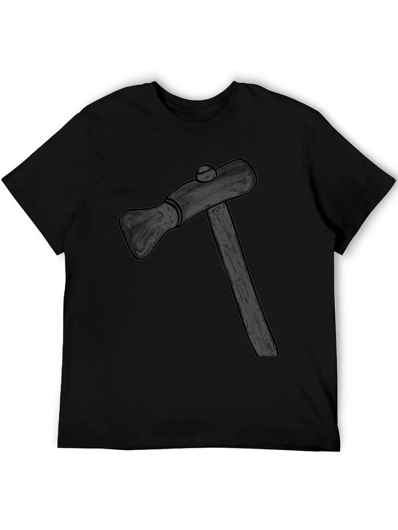 Hammer Graphic Black T-Shirt - Construction Tool Tee